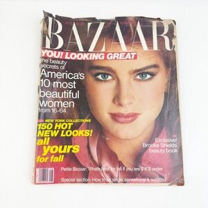 August 1981 Harper’s Bazaar Magazine Brooke Shields Photo Francesco Scavullo